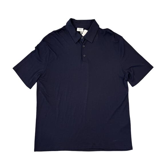 NWT North South Men's Merino Wool Navy Short Sleeve Polo - SIZE XXL - Picture 1 of 10